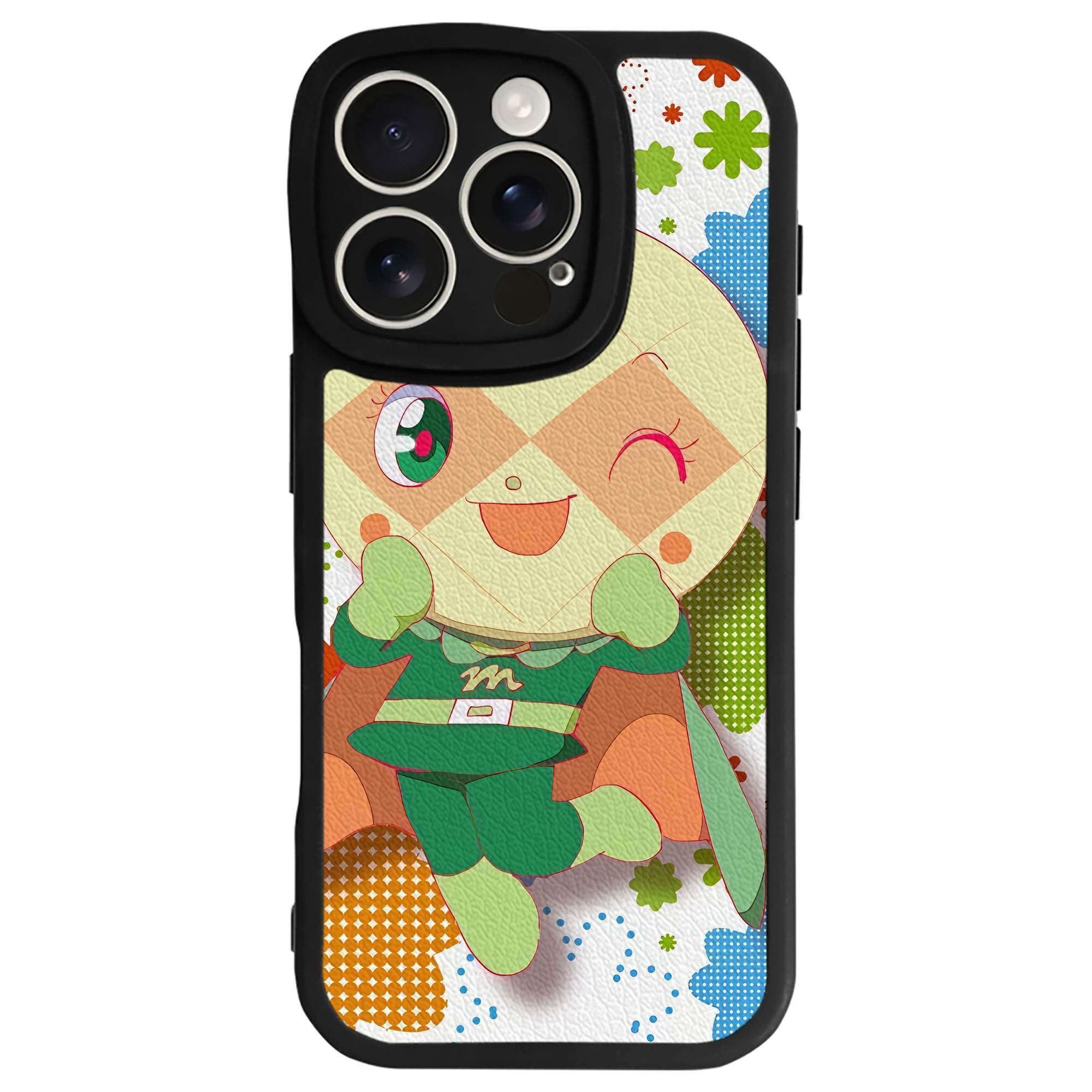 （画像用） アンパンマン Anpanman 【iPhone 16シリーズ対応】シリコンスマホケース（レザー調） 材質：シリコン